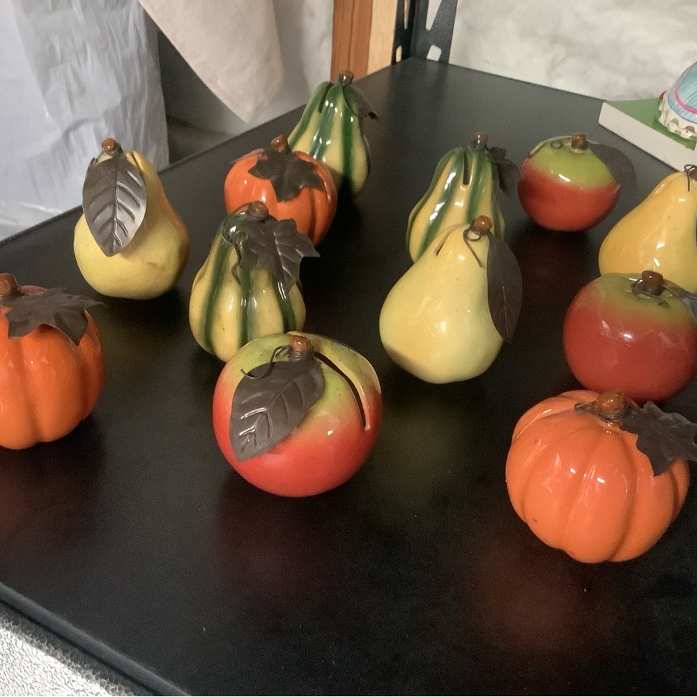 Thanksgiving ceramic placecard holders 12 pieces